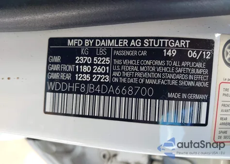 2013 Mercedes-Benz E 350 4Matic from USA, damaged, VIN WDDHF8JB4DA668700